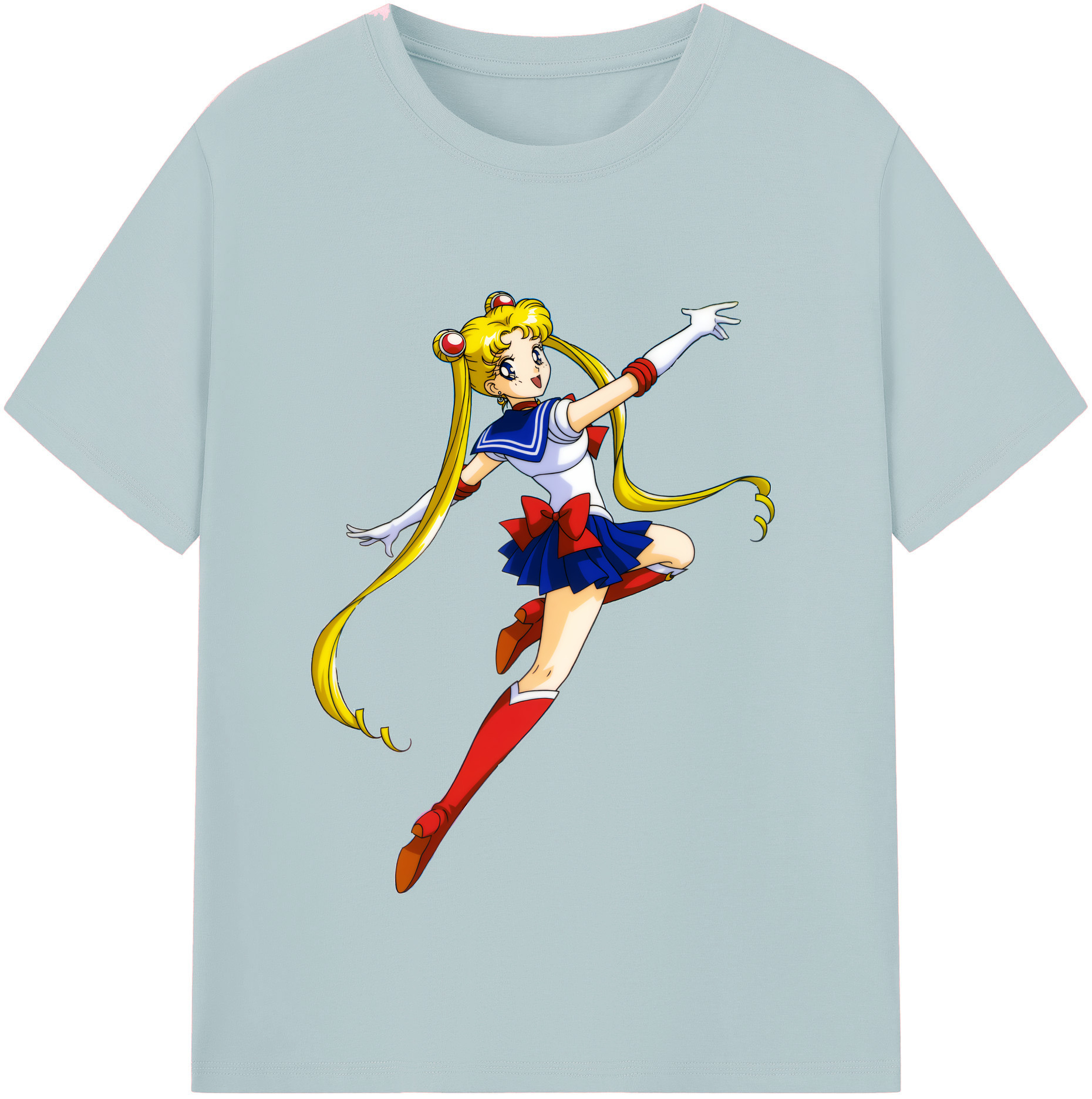 （画像用） 美少女戦士セーラームーン 月野 うさぎ つきの うさぎ Sailor Moon Tsukino Usagi 綿100％半袖Tシャツ（フロントプリント）